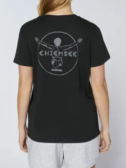 Chiemsee Damen T-Shirt in schwarz - Ausschnitt: Rundhals