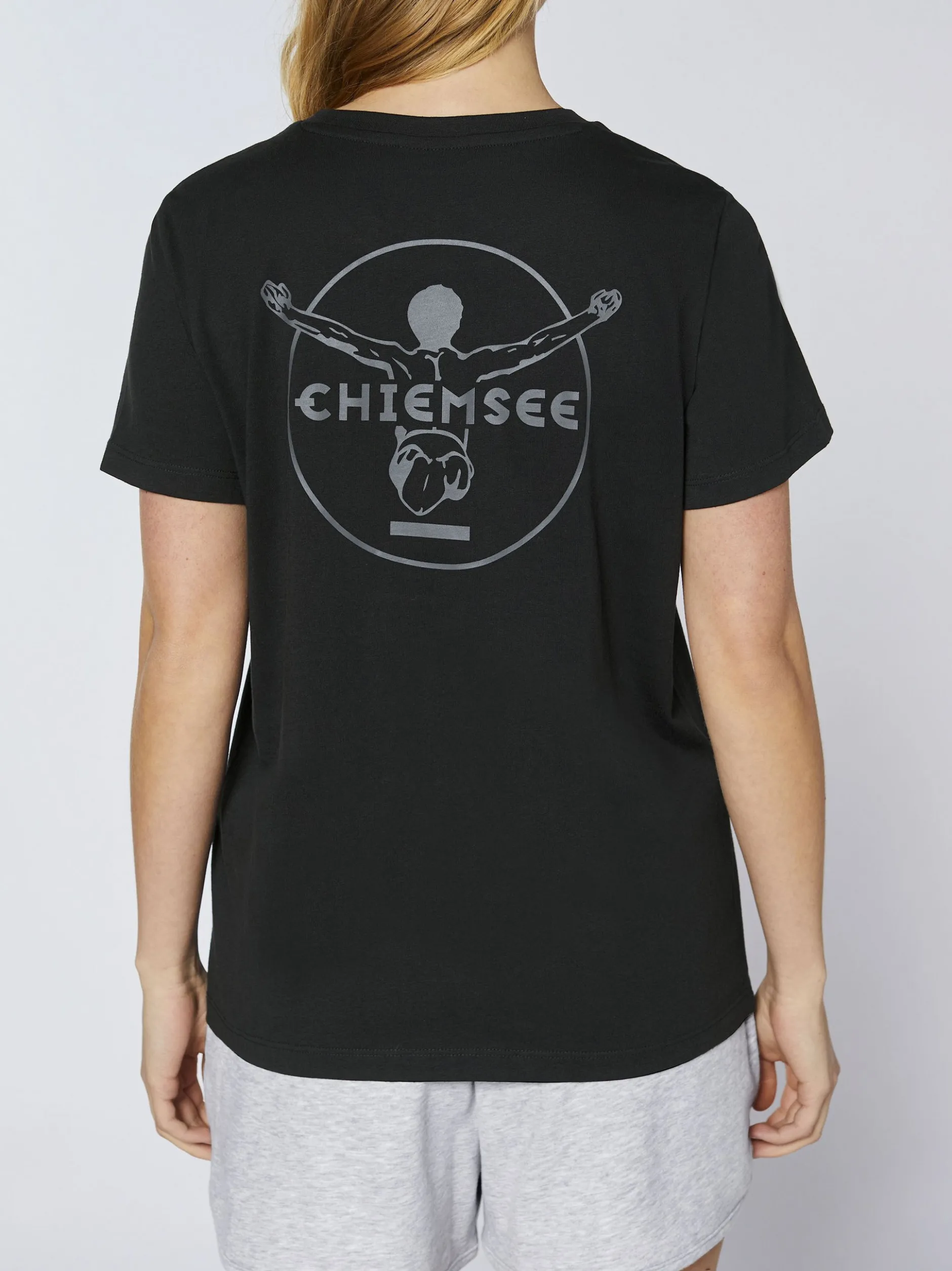 Chiemsee Damen T-Shirt in schwarz - Ausschnitt: Rundhals