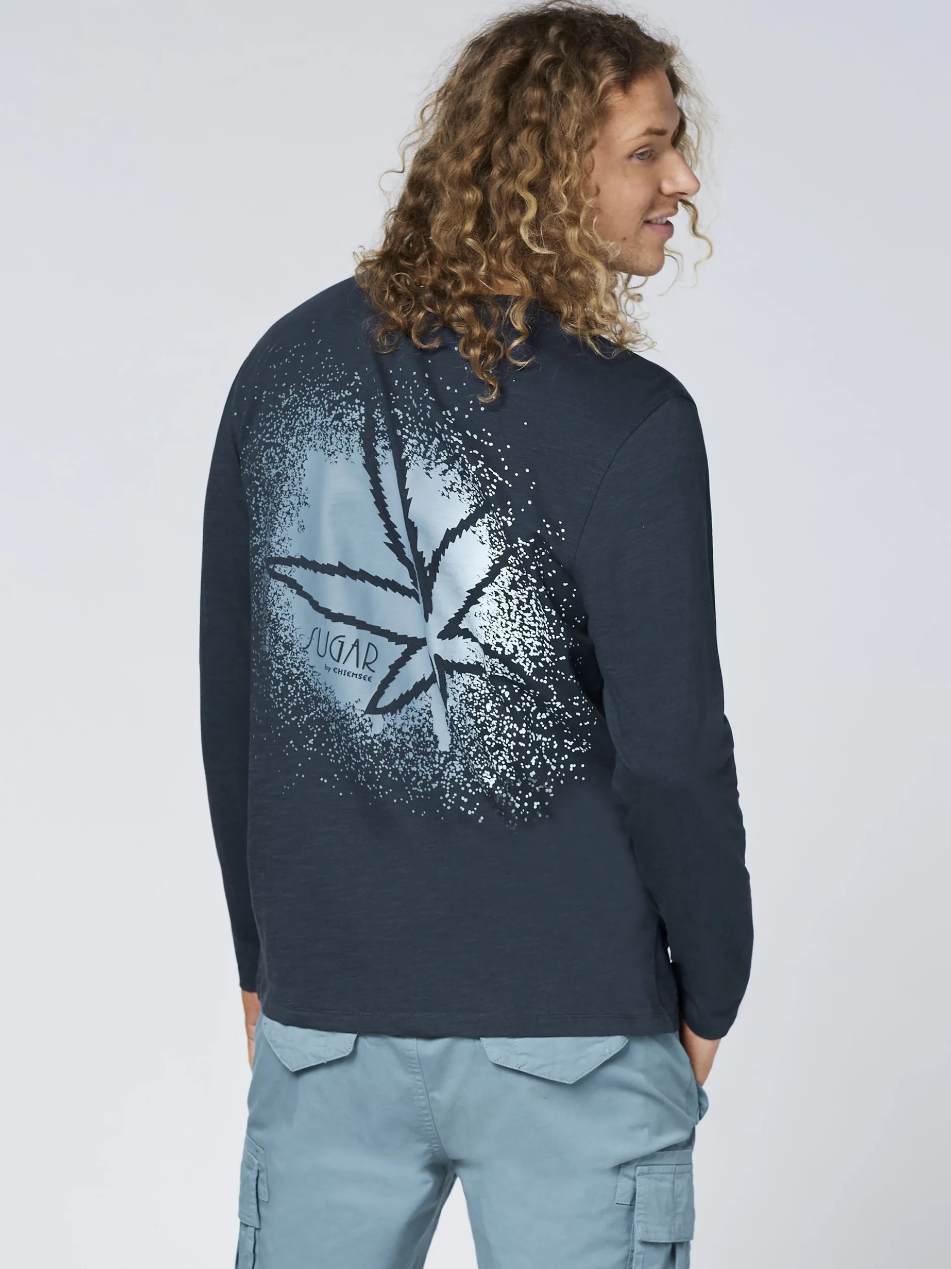 Chiemsee Herren Langarmshirt in blau - Ärmel: langarm