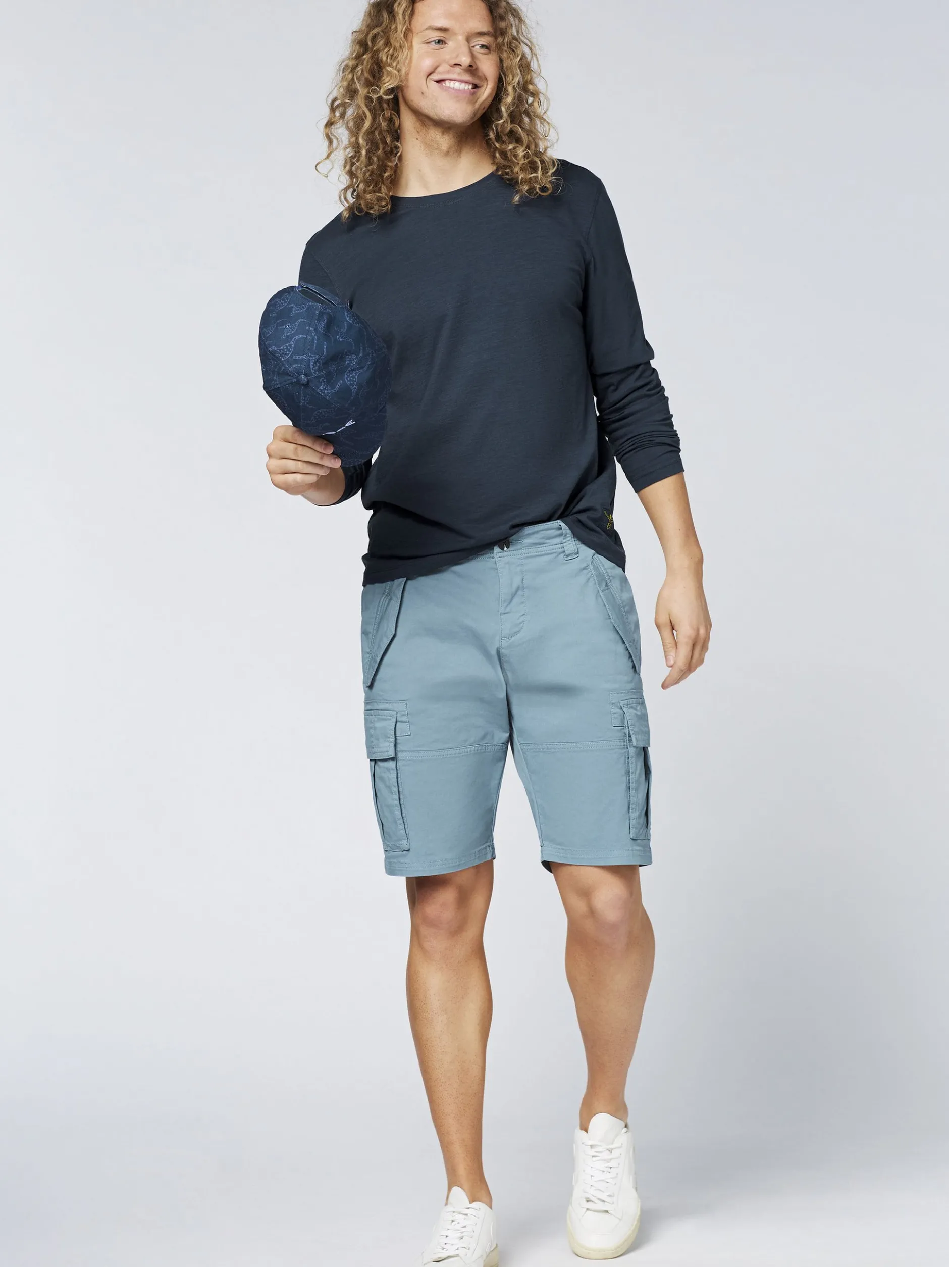 Chiemsee Herren Langarmshirt in blau - Ärmel: langarm