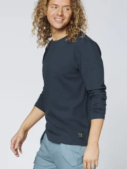 Chiemsee Herren Langarmshirt in blau - Ärmel: langarm