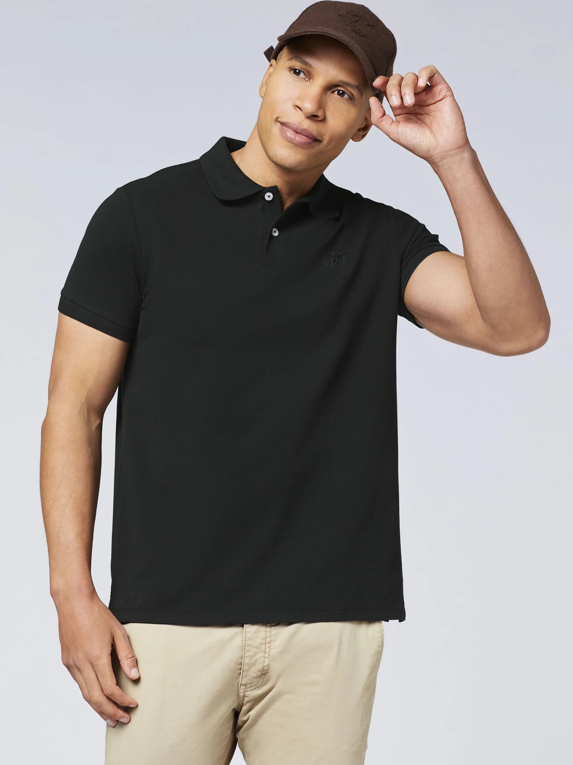 Chiemsee Herren Poloshirt in schwarz - Ärmel: kurzarm