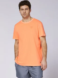 Chiemsee Herren T-Shirt in orange - Ausschnitt: Rundhals