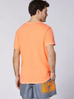 Chiemsee Herren T-Shirt in orange - Ausschnitt: Rundhals