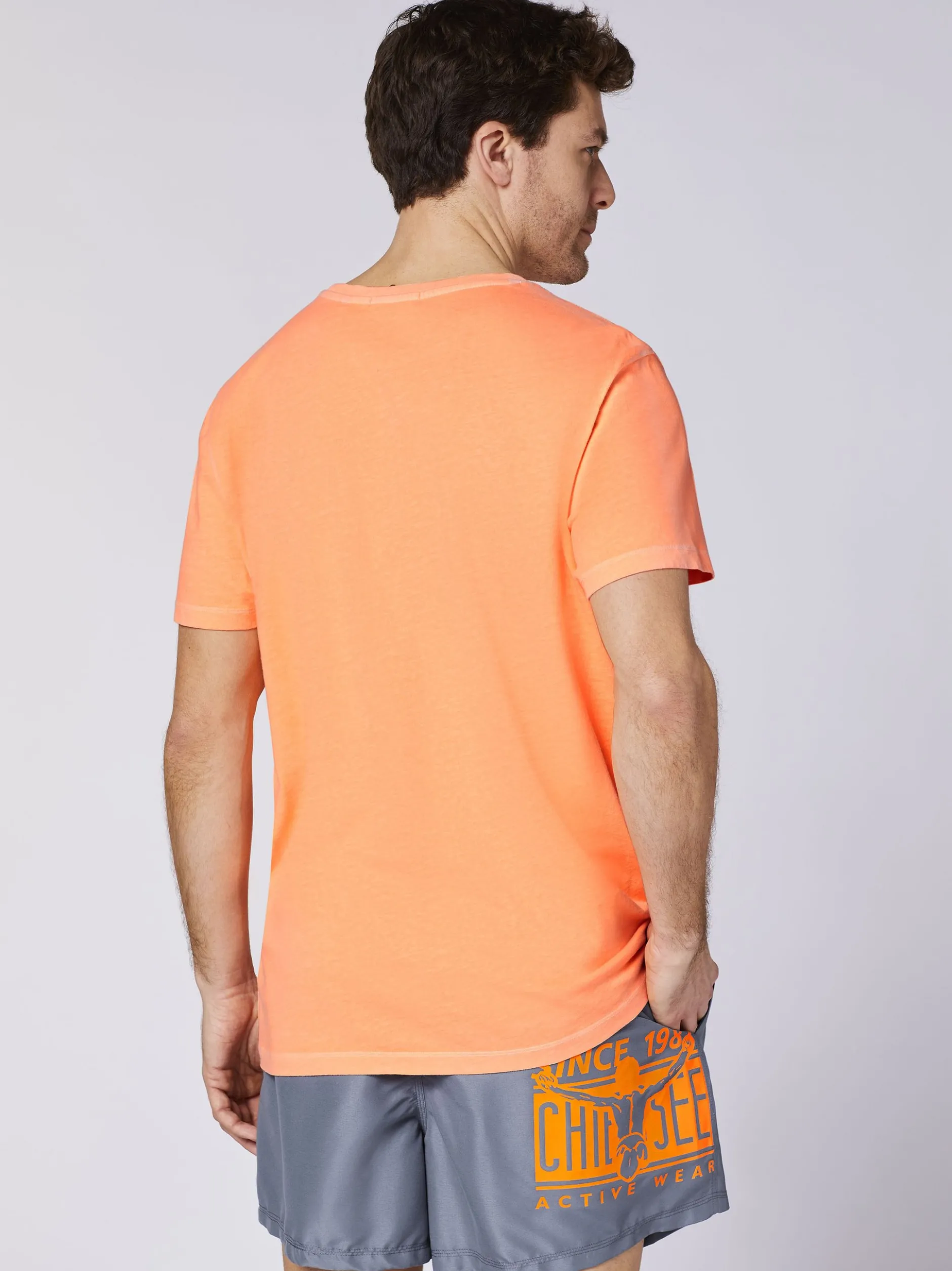 Chiemsee Herren T-Shirt in orange - Ausschnitt: Rundhals