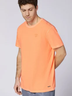 Chiemsee Herren T-Shirt in orange - Ausschnitt: Rundhals