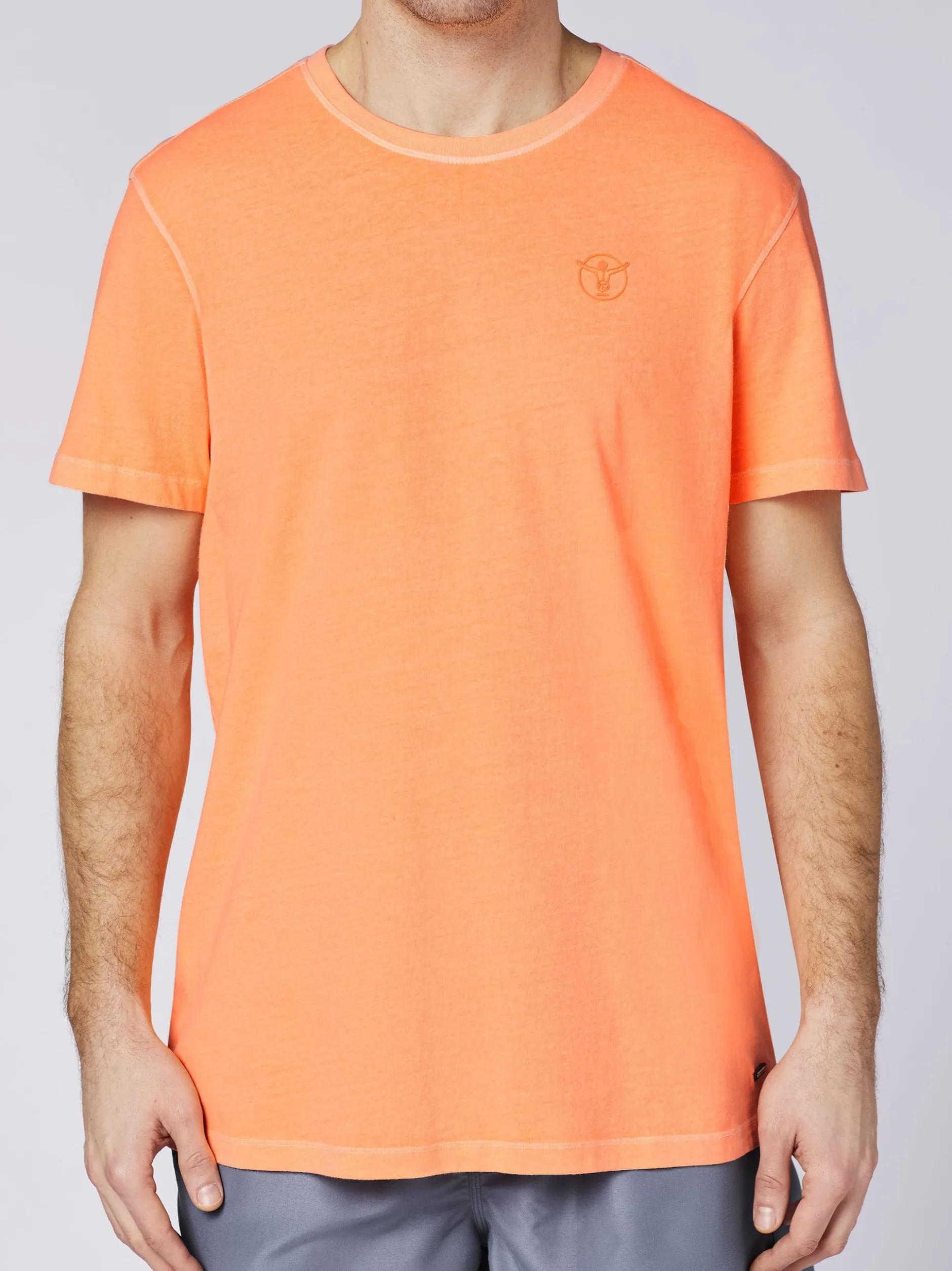 Chiemsee Herren T-Shirt in orange - Ausschnitt: Rundhals