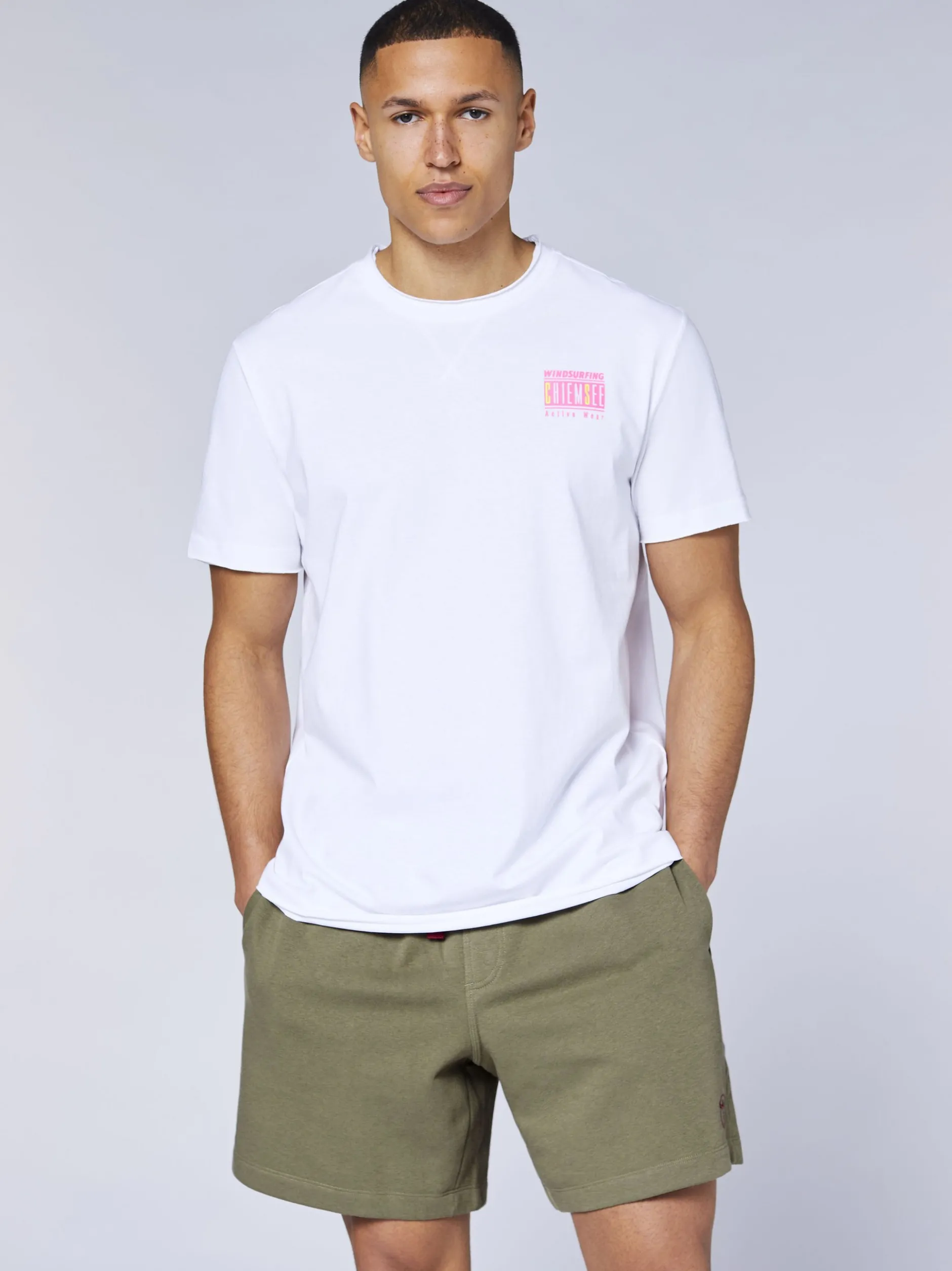 Chiemsee Herren T-Shirt in weiß - Ausschnitt: Rundhals