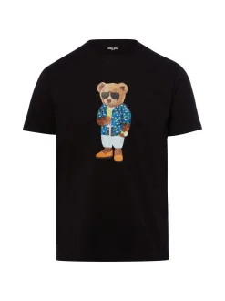 Chill Pill Herren T-Shirt - Champagne Bear in schwarz mehrfarbig
