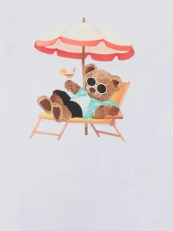 Chill Pill Herren T-Shirt - Lounge Bear in weiß