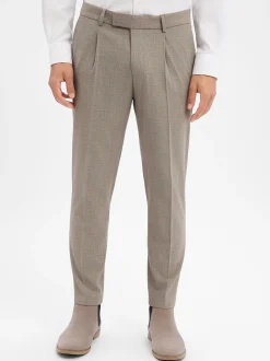 Cinque Herren Bakasten-Bundfaltenhose - Cisalto in taupe