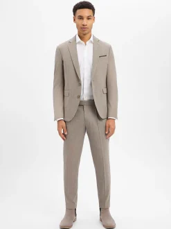 Cinque Herren Bakasten-Bundfaltenhose - Cisalto in taupe