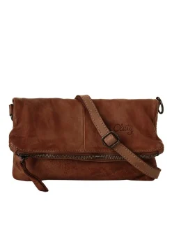 Cluty Damen Abendtasche in cognac