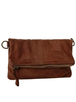 Cluty Damen Abendtasche in cognac
