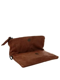 Cluty Damen Abendtasche in cognac