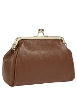 Cluty Damen Abendtasche in cognac