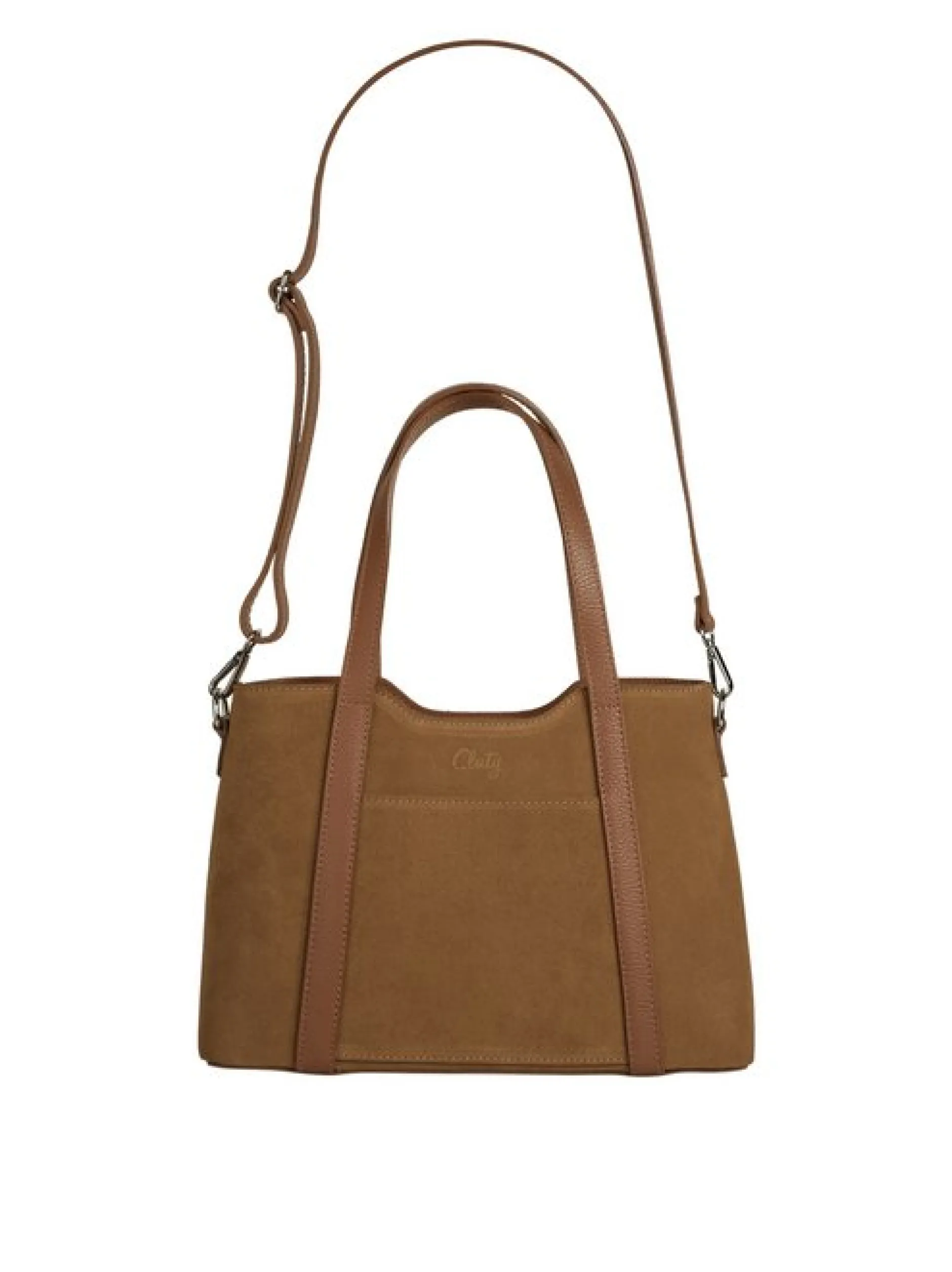 Cluty Damen Handtasche in cognac