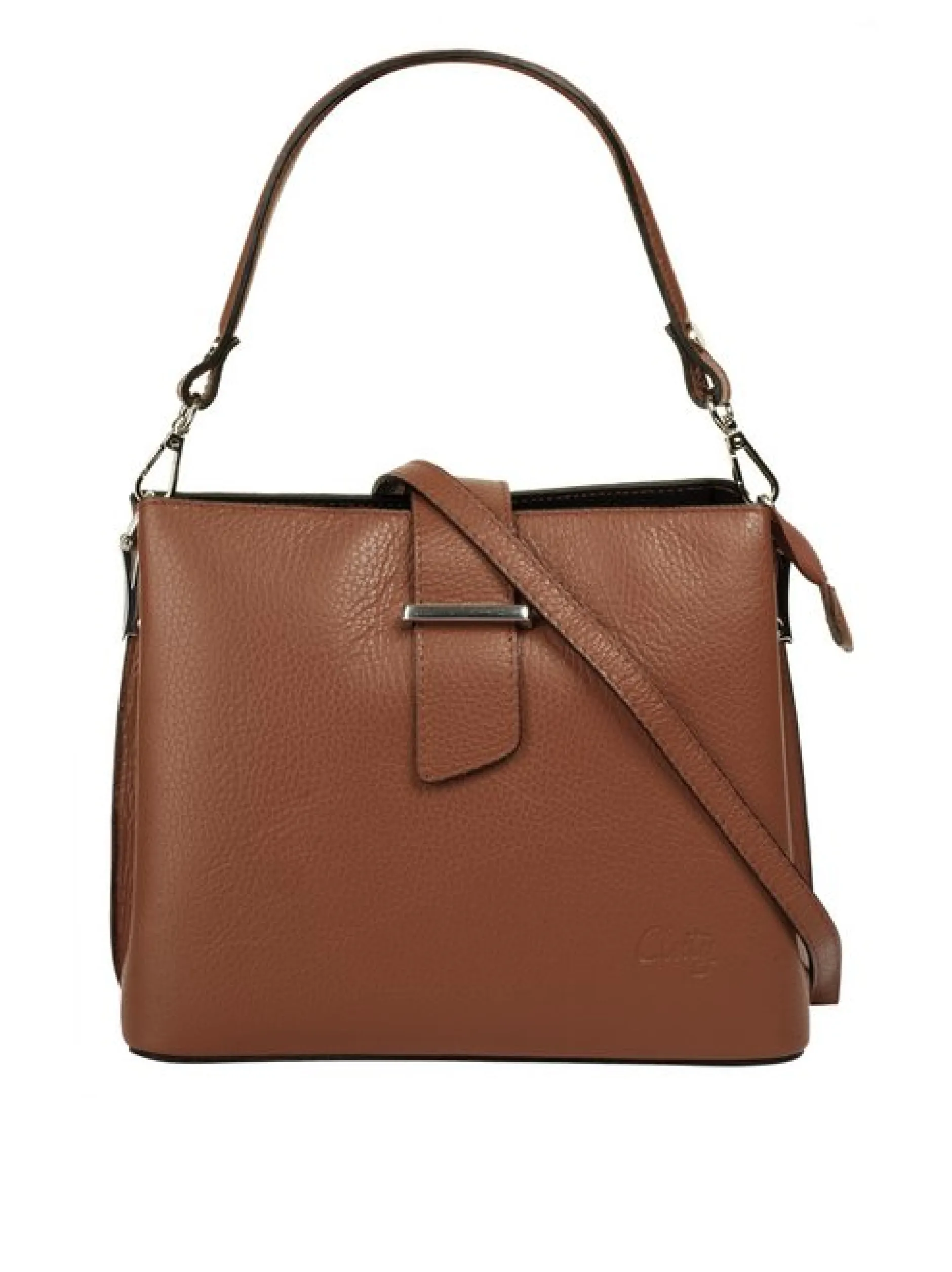 Cluty Damen Handtasche in cognac