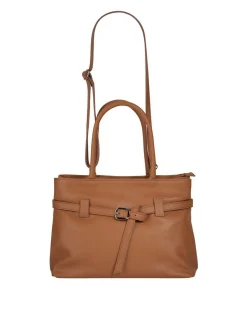 Cluty Damen Handtasche in cognac