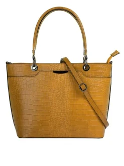 Cluty Damen Handtasche in gelb