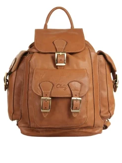 Cluty Damen Rucksack in cognac