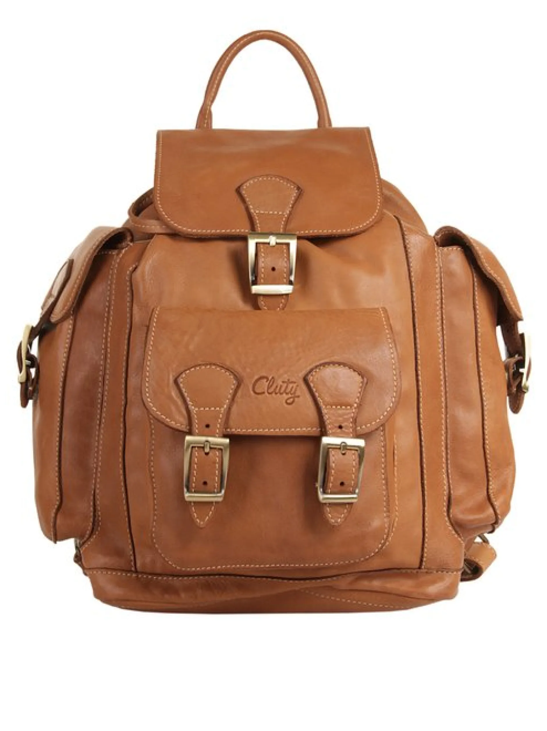 Cluty Damen Rucksack in cognac