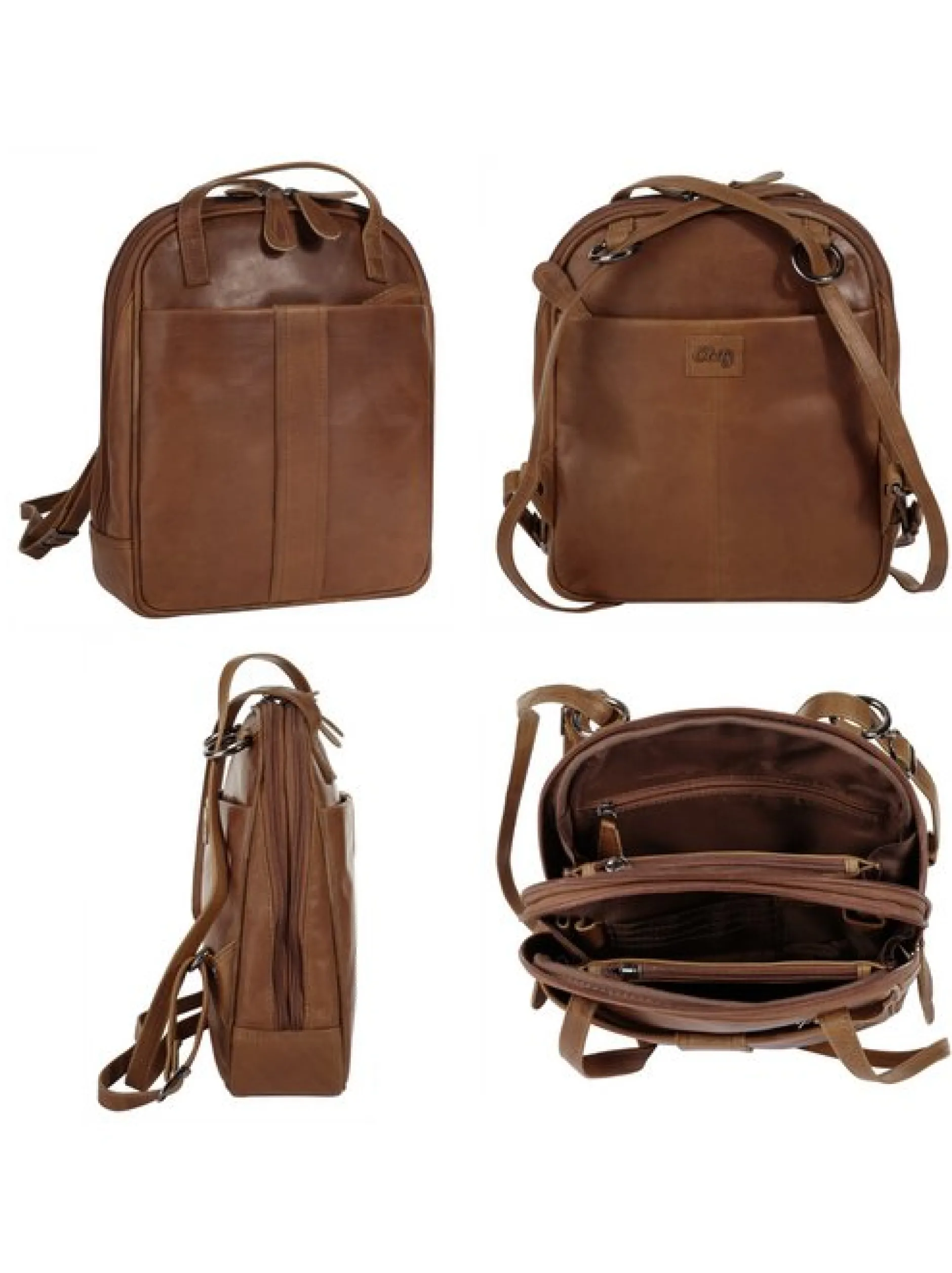 Cluty Damen Rucksack in cognac