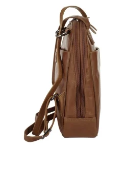 Cluty Damen Rucksack in cognac
