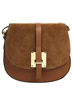Cluty Damen Umhängetasche in cognac