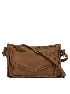 Cluty Damen Umhängetasche in cognac
