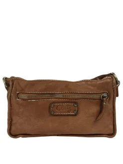 Cluty Damen Umhängetasche in cognac