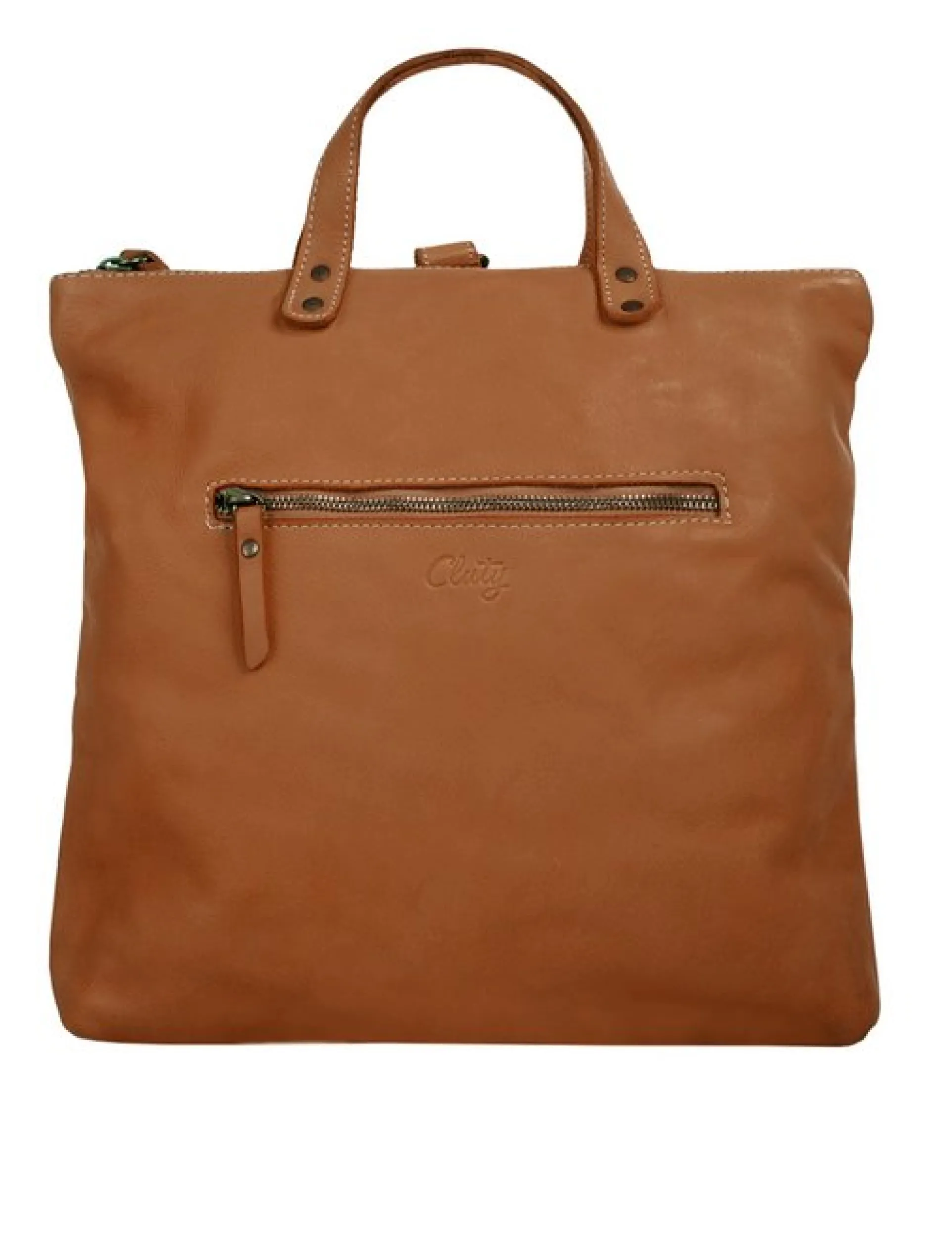 Cluty Damen Umhängetasche in cognac