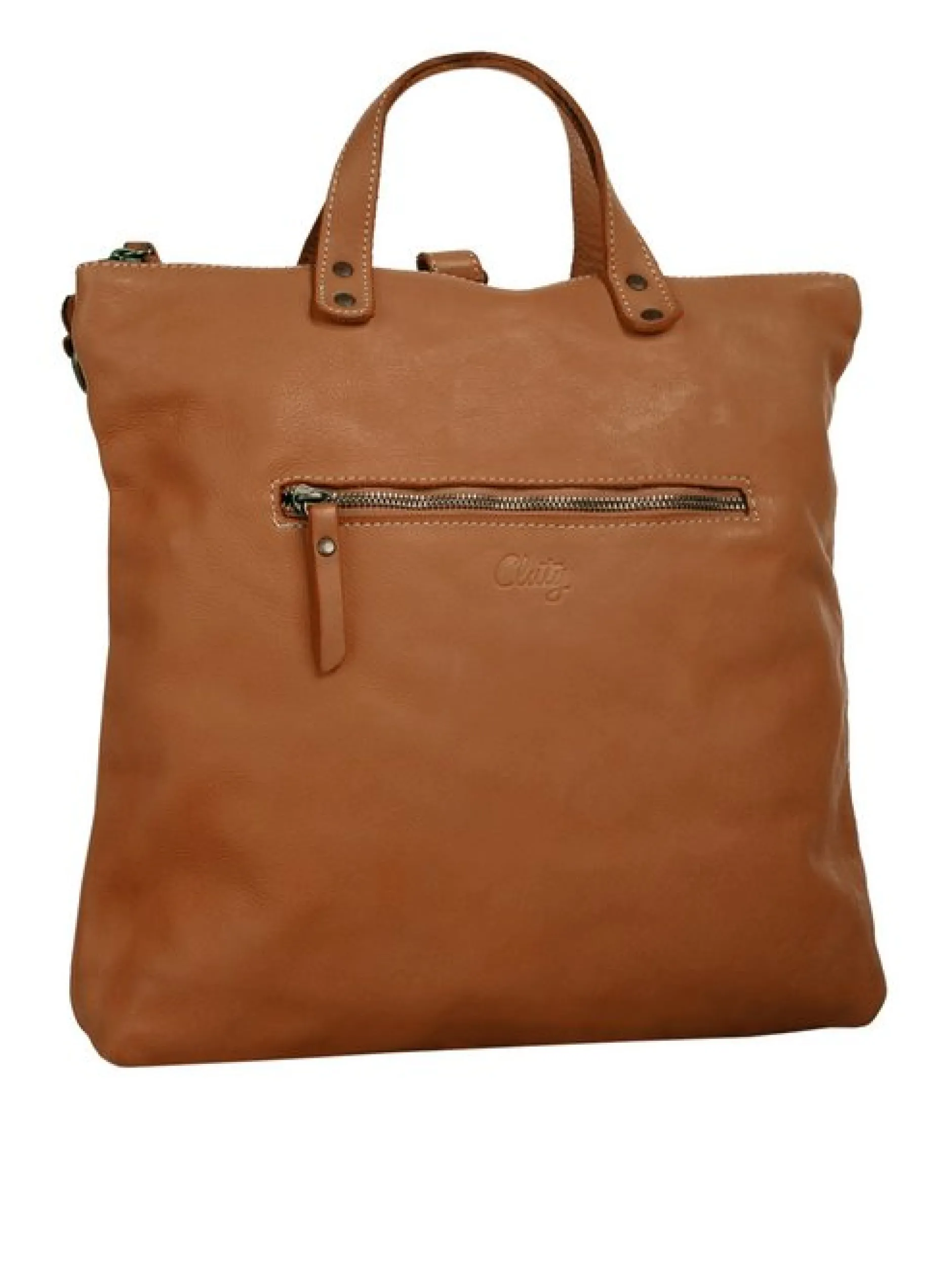 Cluty Damen Umhängetasche in cognac