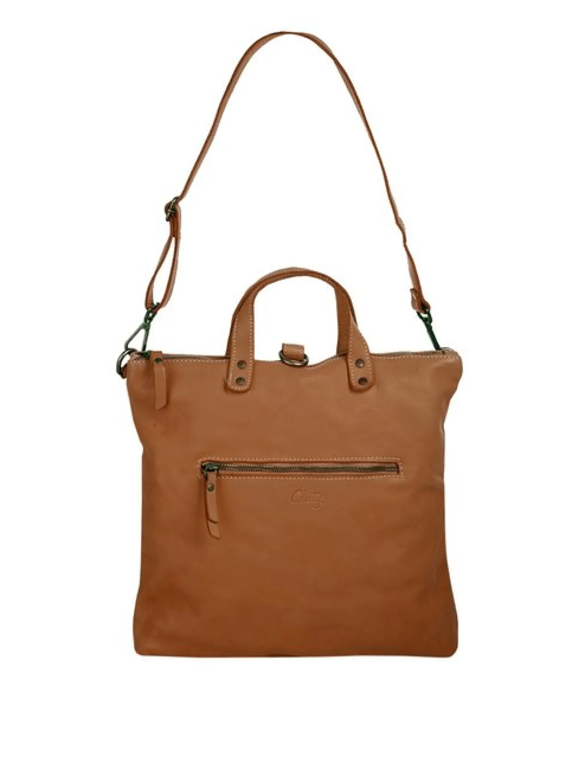 Cluty Damen Umhängetasche in cognac