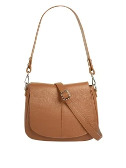 Cluty Damen Umhängetasche in cognac