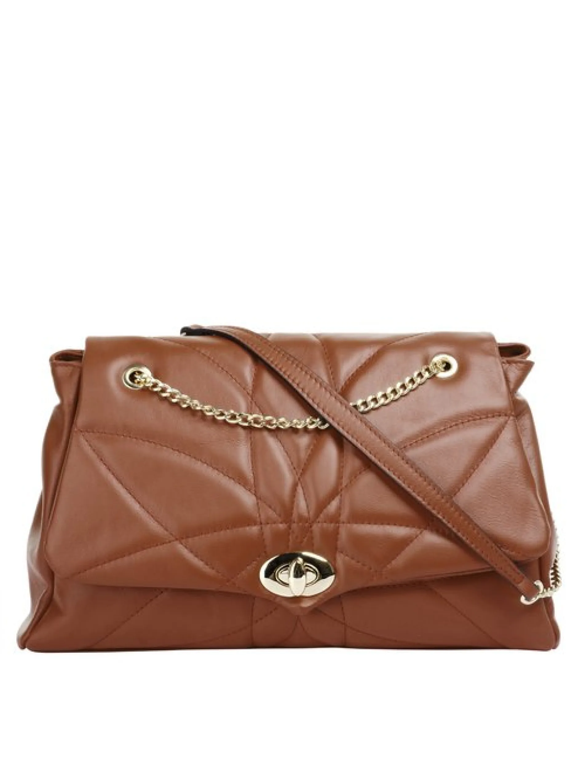 Cluty Damen Umhängetasche in cognac