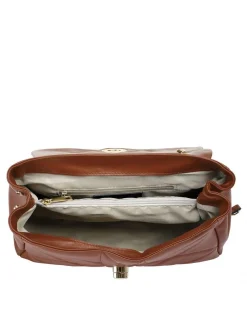 Cluty Damen Umhängetasche in cognac