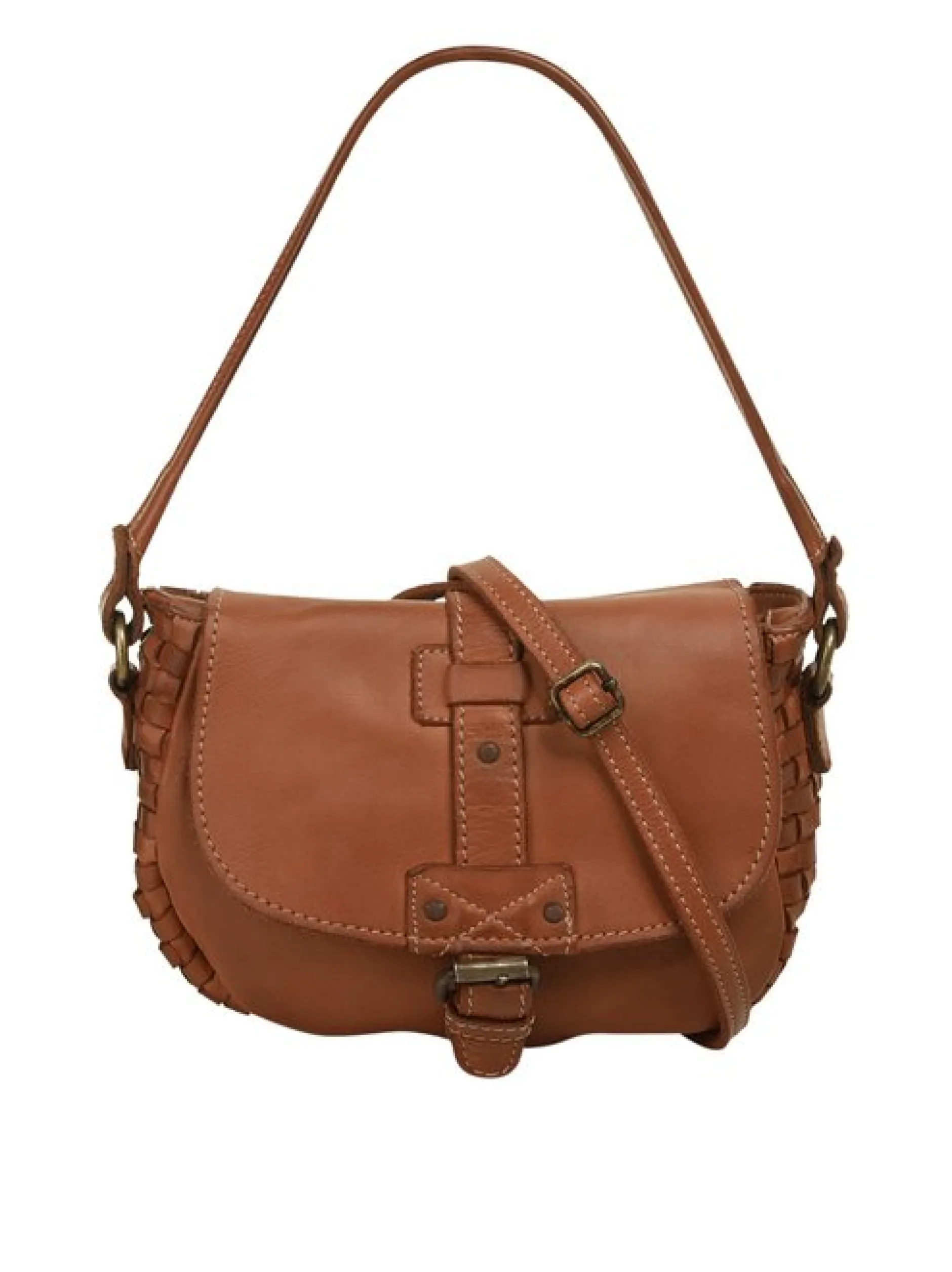 Cluty Damen Umhängetasche in cognac