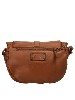 Cluty Damen Umhängetasche in cognac