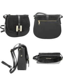 Cluty Damen Umhängetasche in schwarz