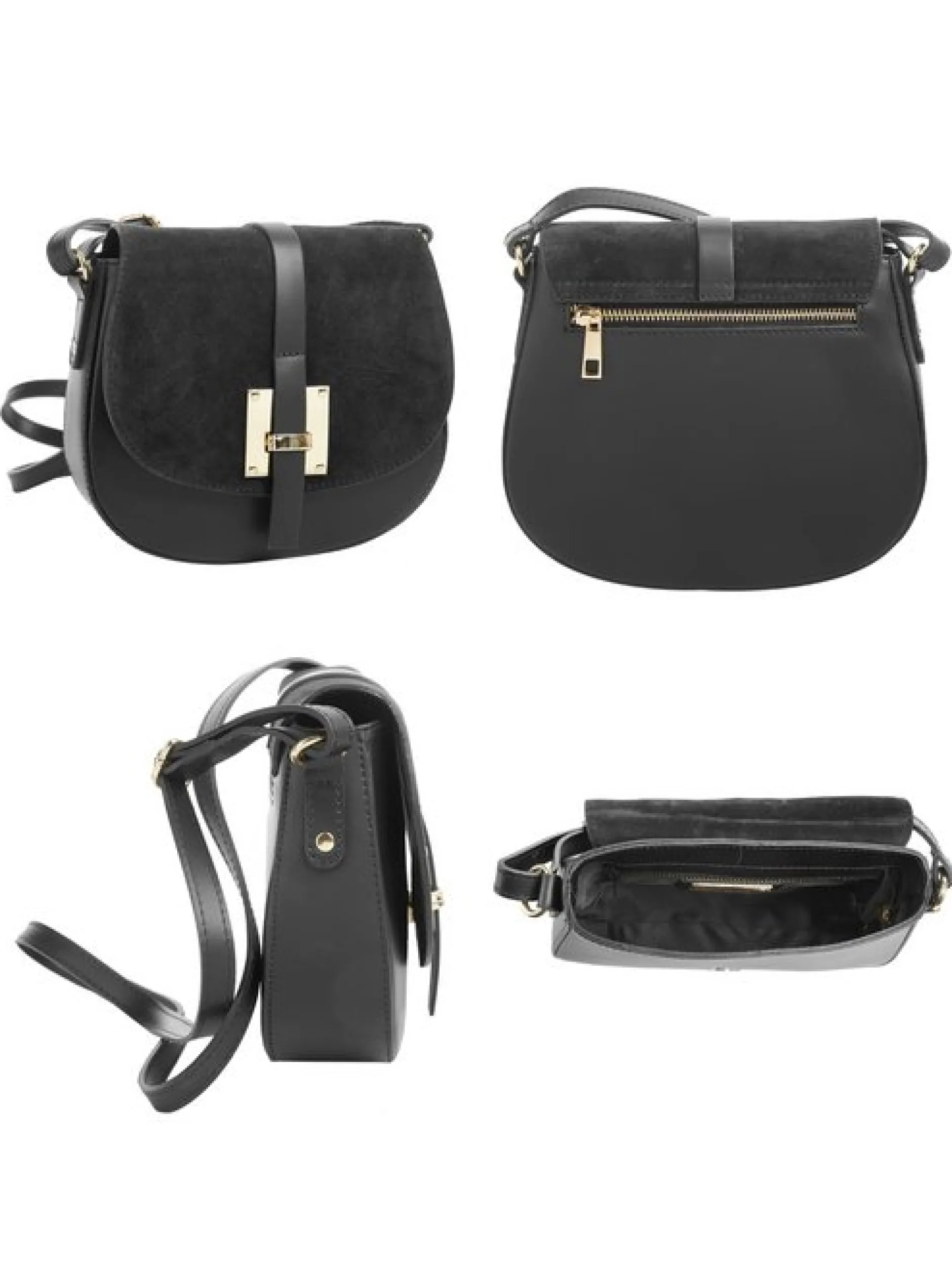 Cluty Damen Umhängetasche in schwarz