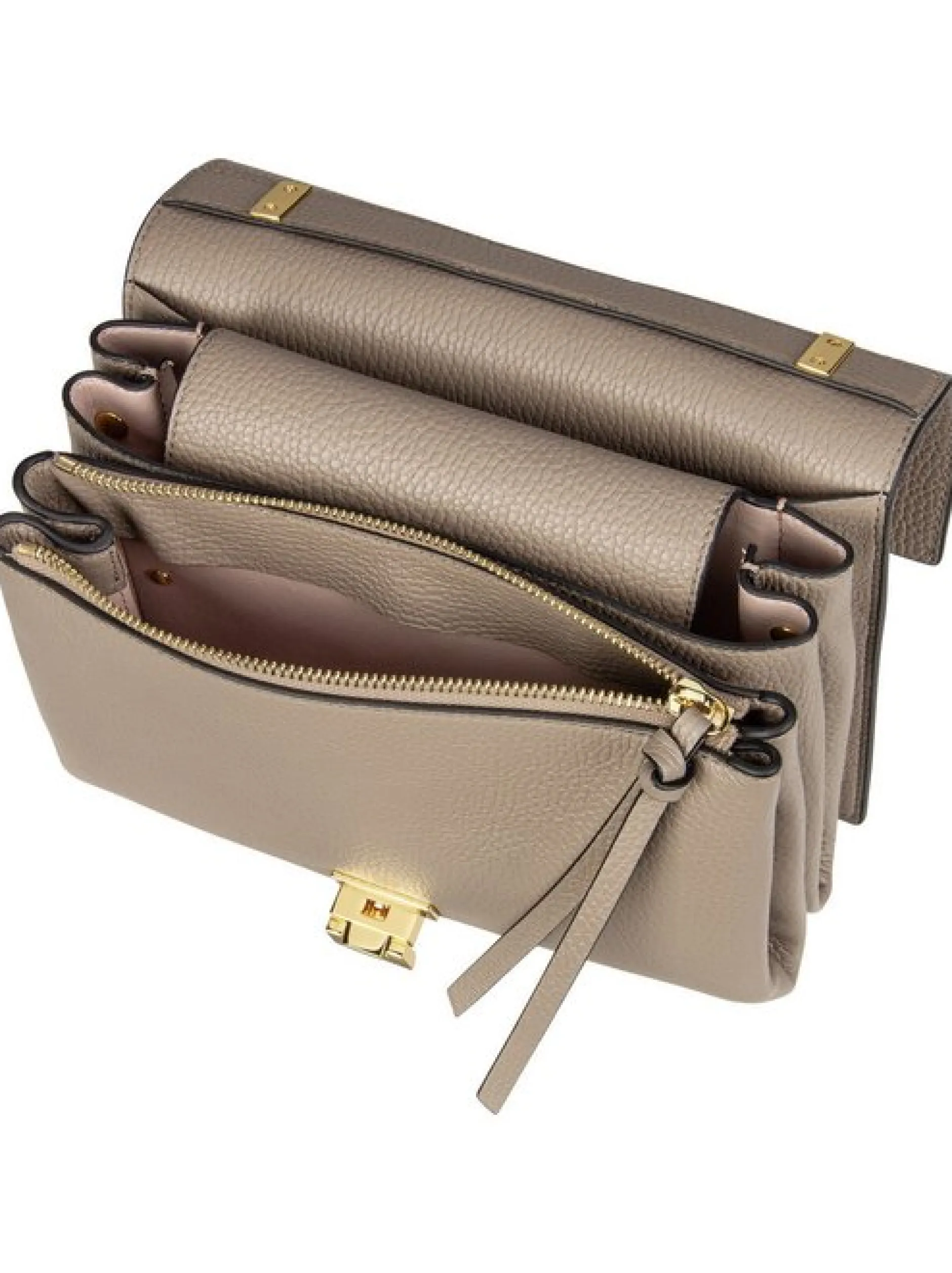 Coccinelle Damen Schultertasche - Arlettis in beige