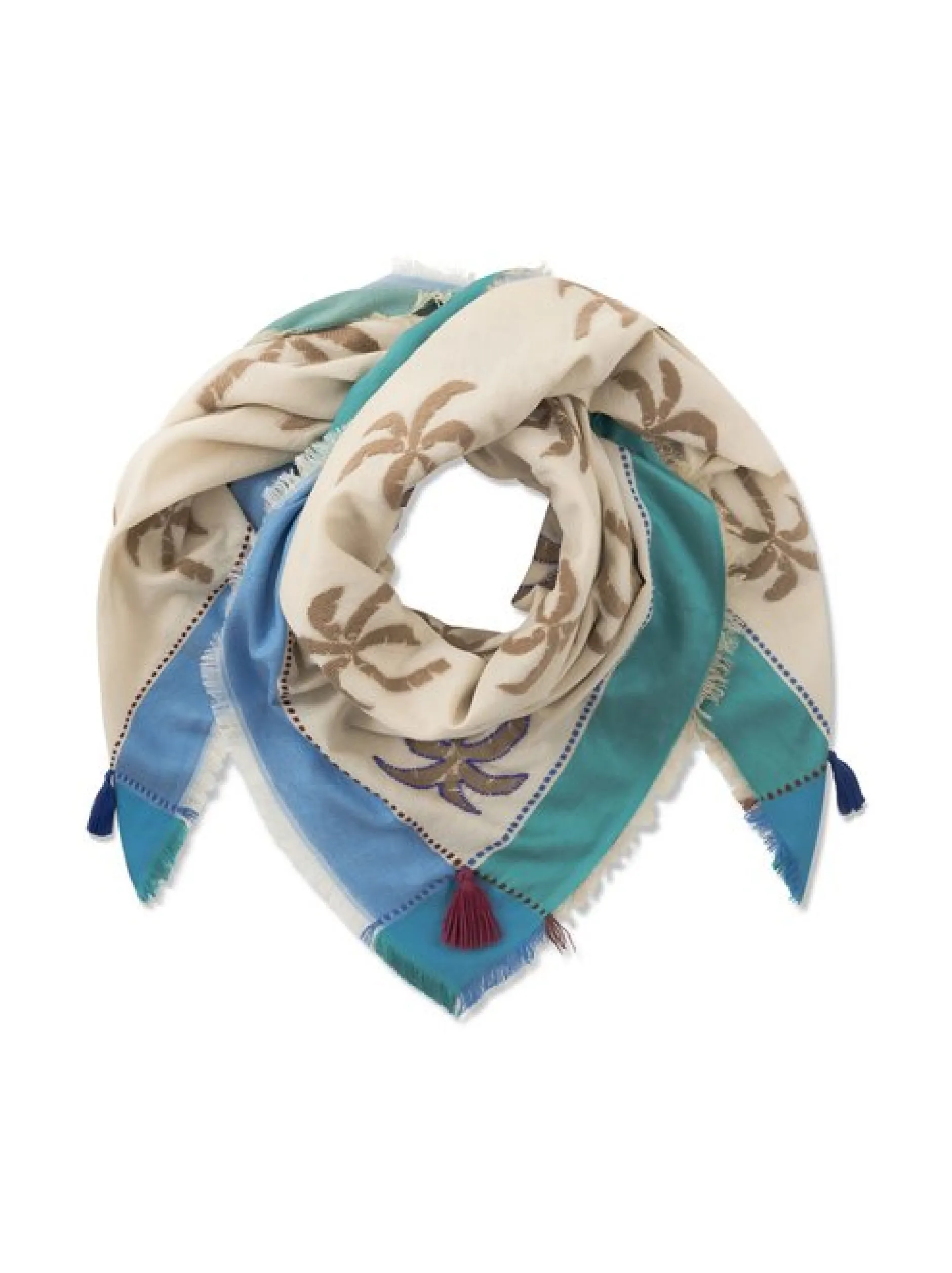 Codello Damen Jacquard-Tuch in beige