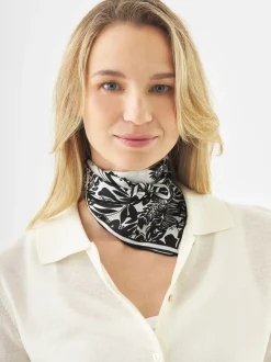Codello Damen Nickituch in weiß schwarz