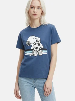 Codello Damen T-Shirt in blau - Ausschnitt: Rundhals