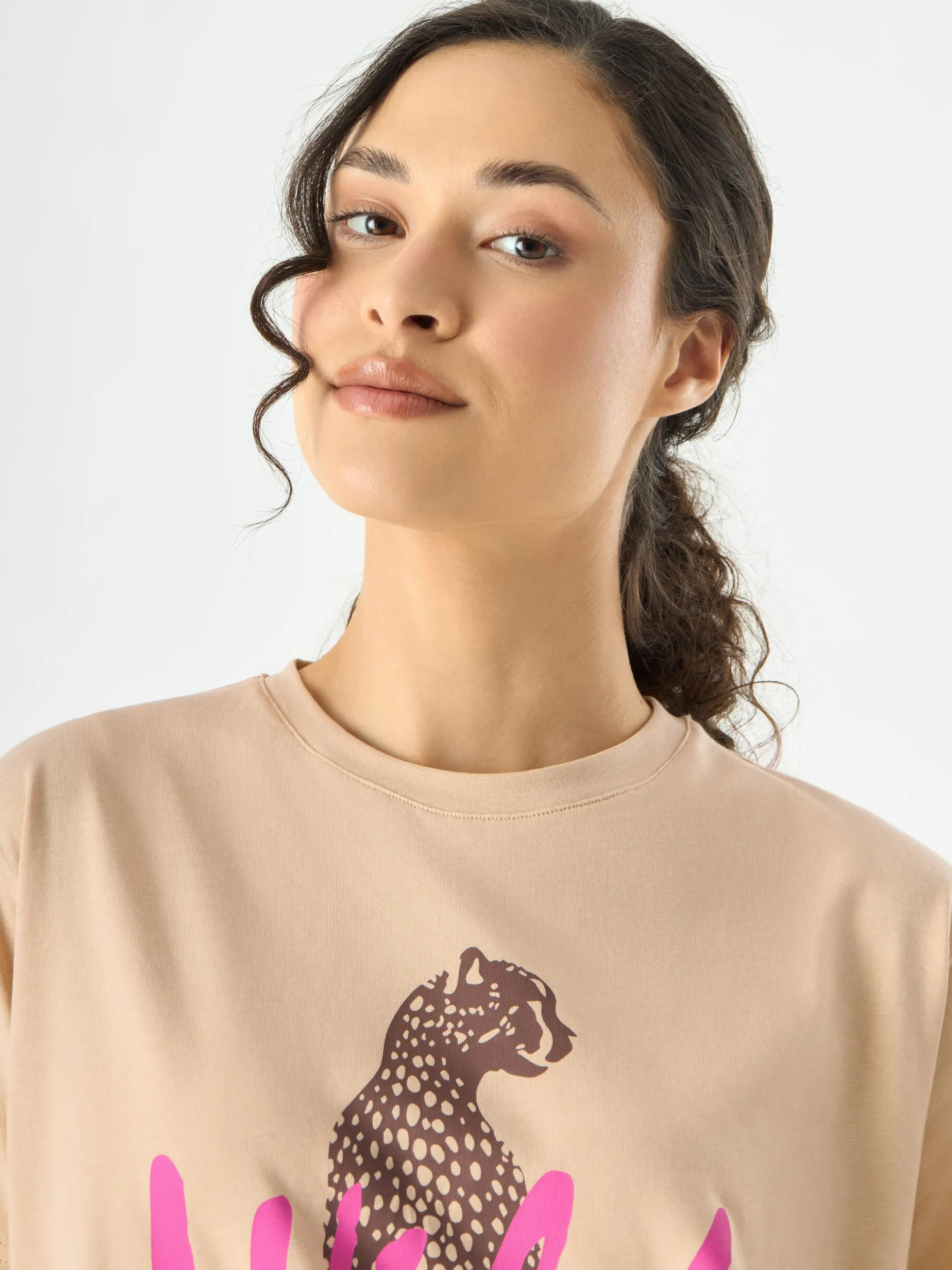 Codello Damen T-Shirt in braun - Ausschnitt: Rundhals