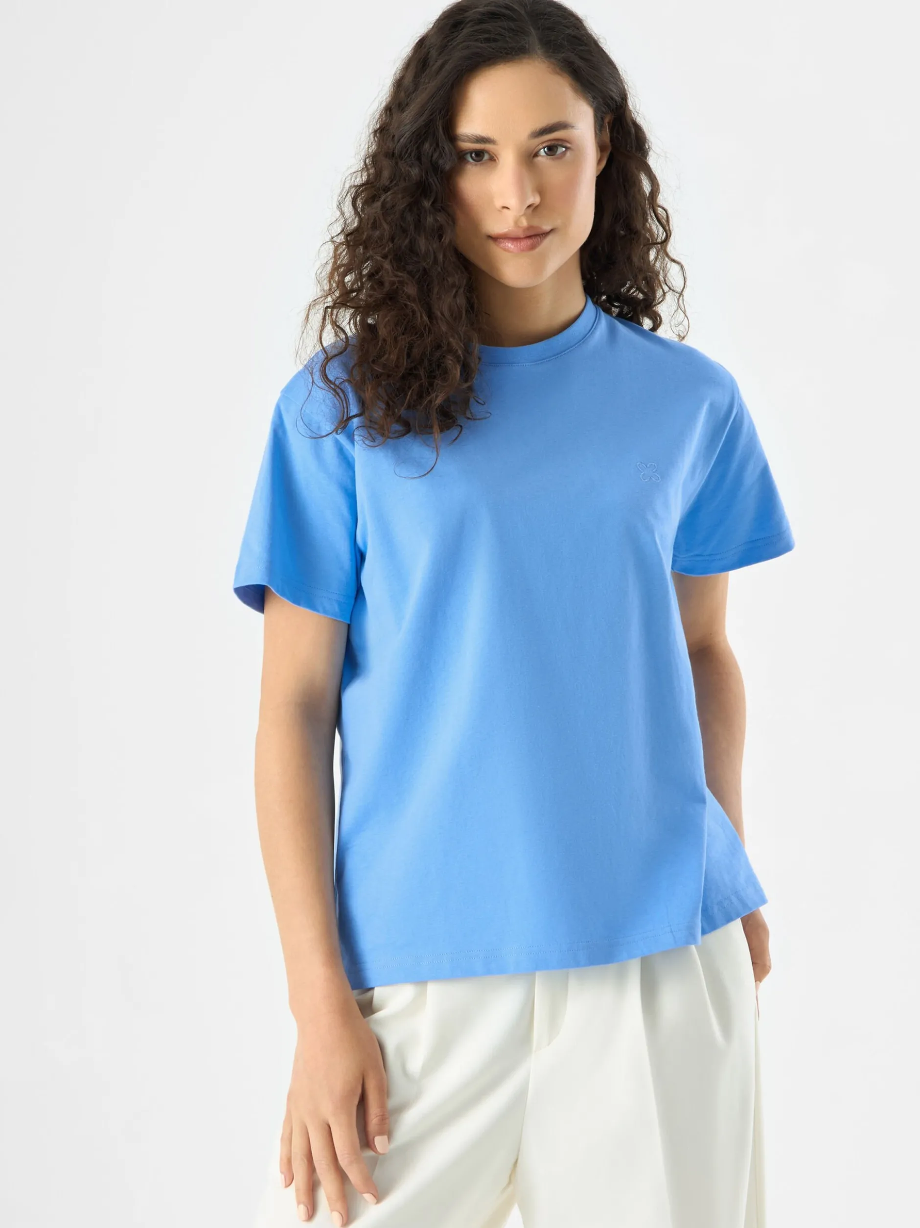Codello Damen T-Shirt in hellblau - Ausschnitt: Rundhals