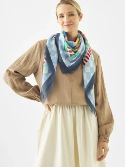 Codello Damen Tuch in blau mehrfarbig