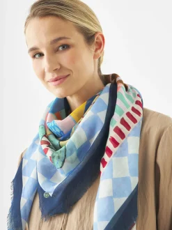 Codello Damen Tuch in blau mehrfarbig