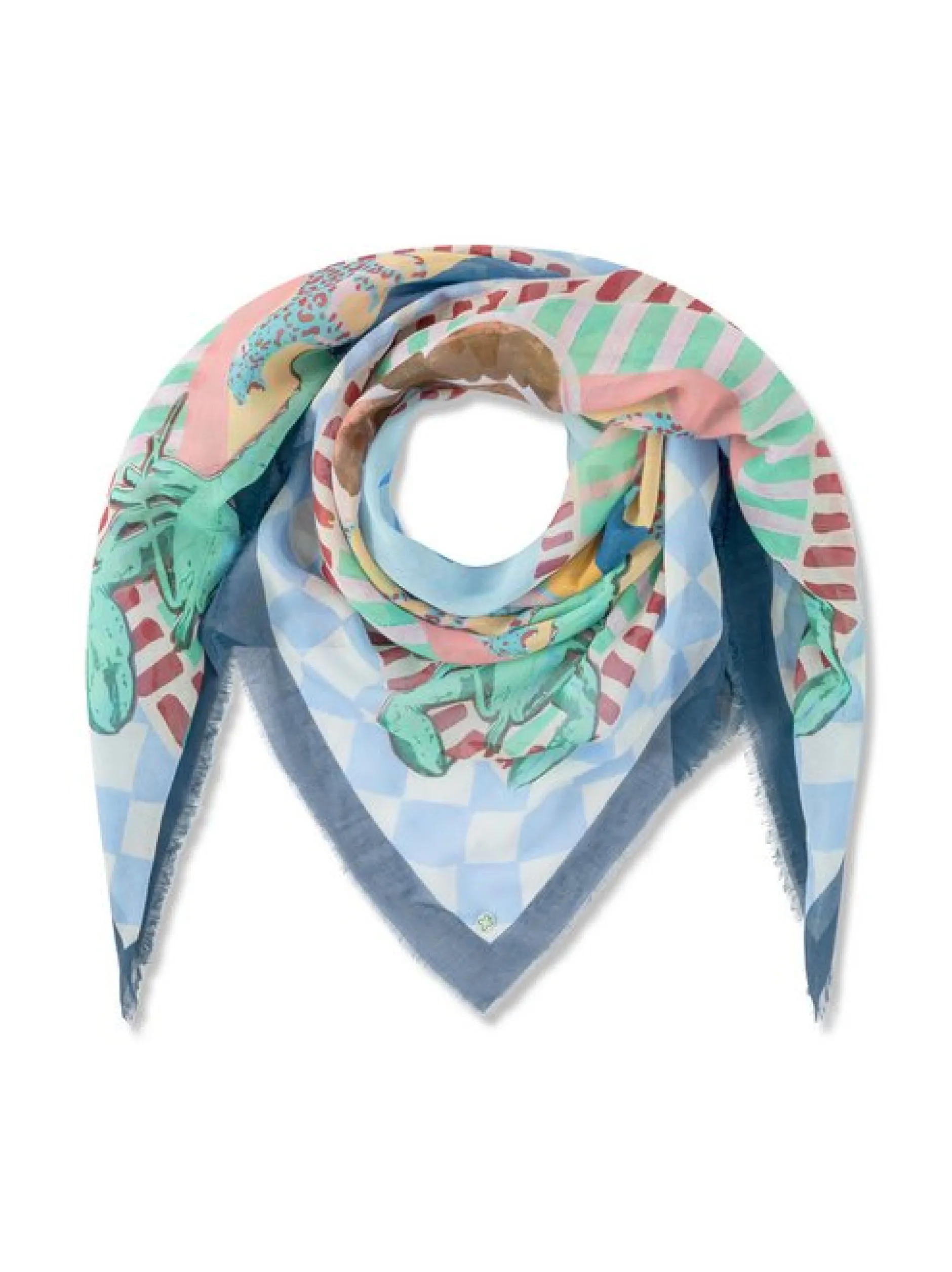 Codello Damen Tuch in blau mehrfarbig